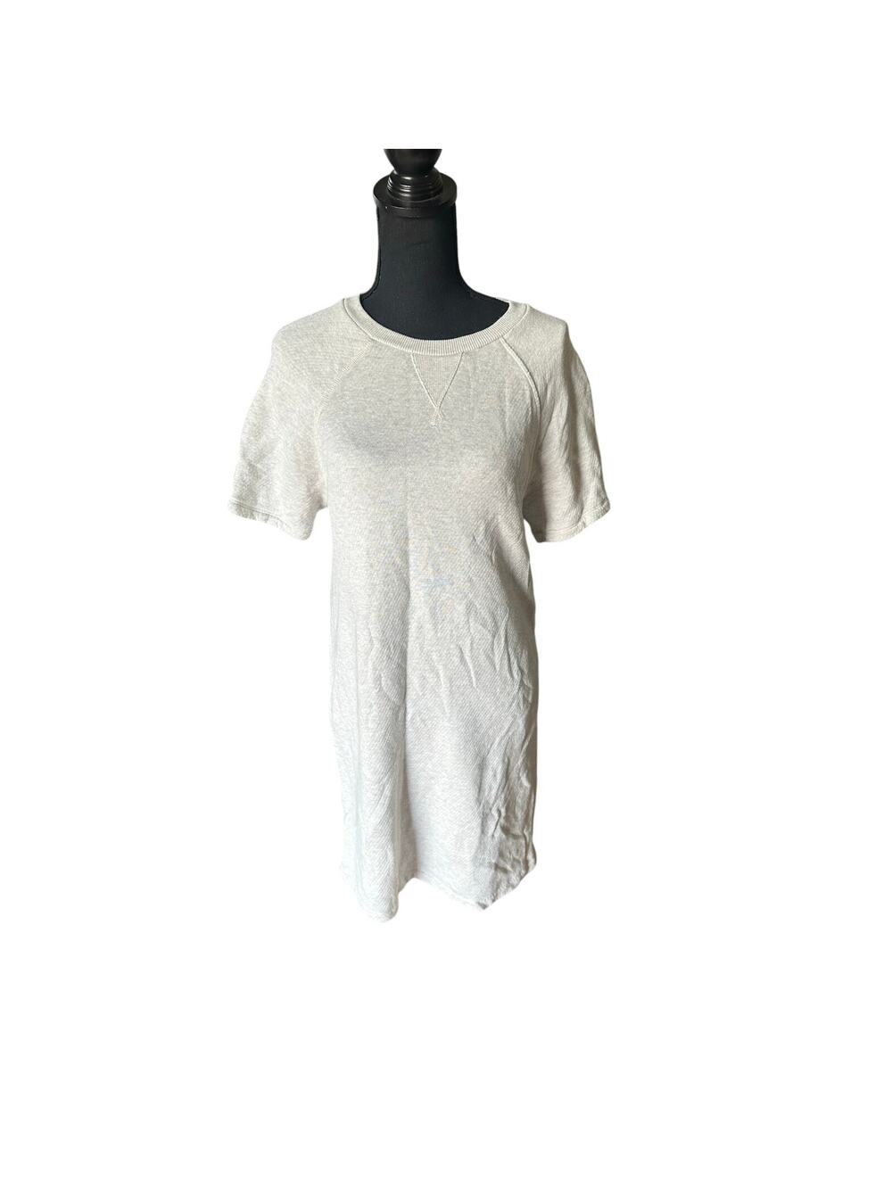 Madewell MWL AiryTerry Sweatshirt Dress Heather Light Grey Size XS